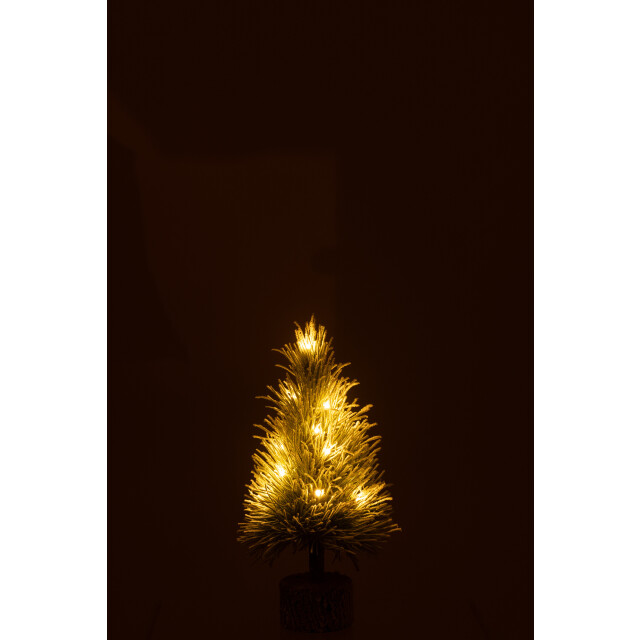 J-Line kerstboom b+led kunststof sneeuw small 15x15x36cm 3010057 large