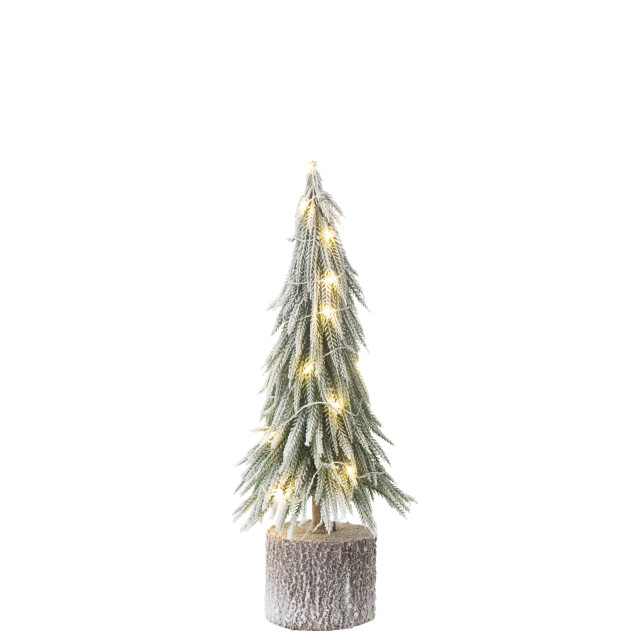 J-Line kerstboom a+led kunststof sneeuw medium 12x12x45cm 3010029 large