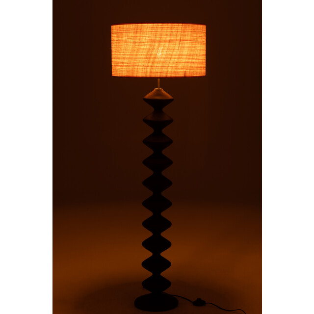 J-Line vloerlamp rups populierenhout /naturel 48x48x156cm 3002696 large