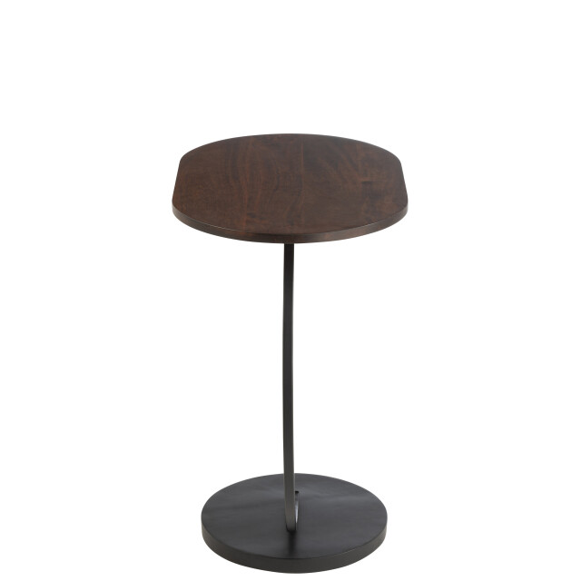 J-Line bijzettafel swoosh ijzer/mangohout /zwart 50x35x59cm 3002433 large