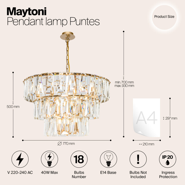Maytoni hanglamp puntes - Ø77 2994539 large