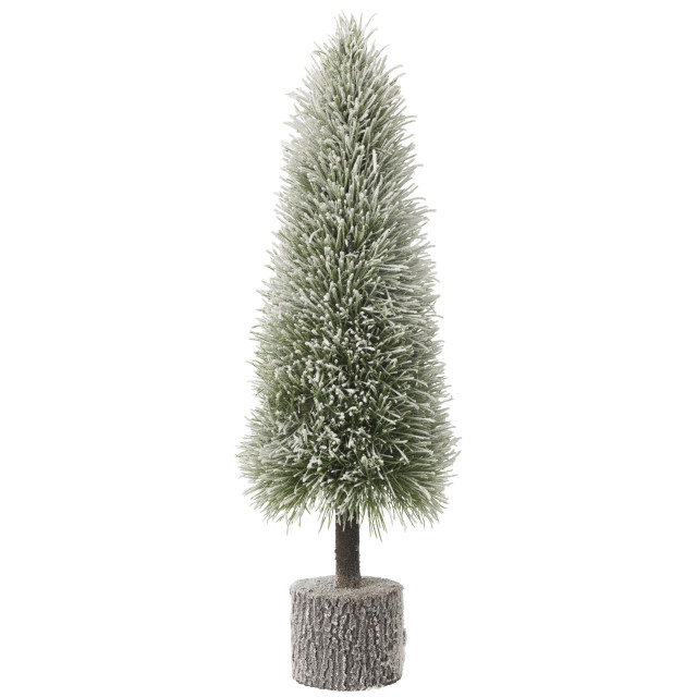 J-Line kerstboom b+led kunststof sneeuw large 20x20x75cm 3010062 large