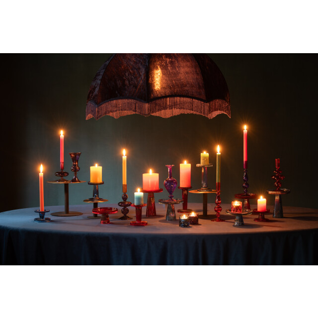 J-Line set van 3 taarthouder nelly glas 14.8x14.8x8cm 3015464 large