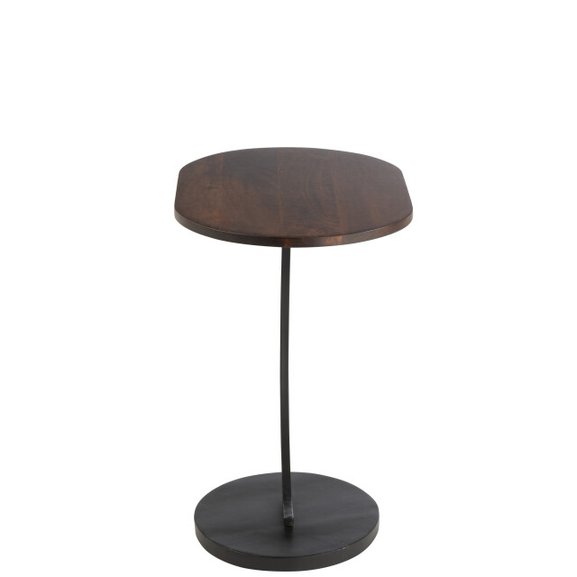 J-Line bijzettafel swoosh ijzer/mangohout /zwart 50x35x59cm 3002433 large