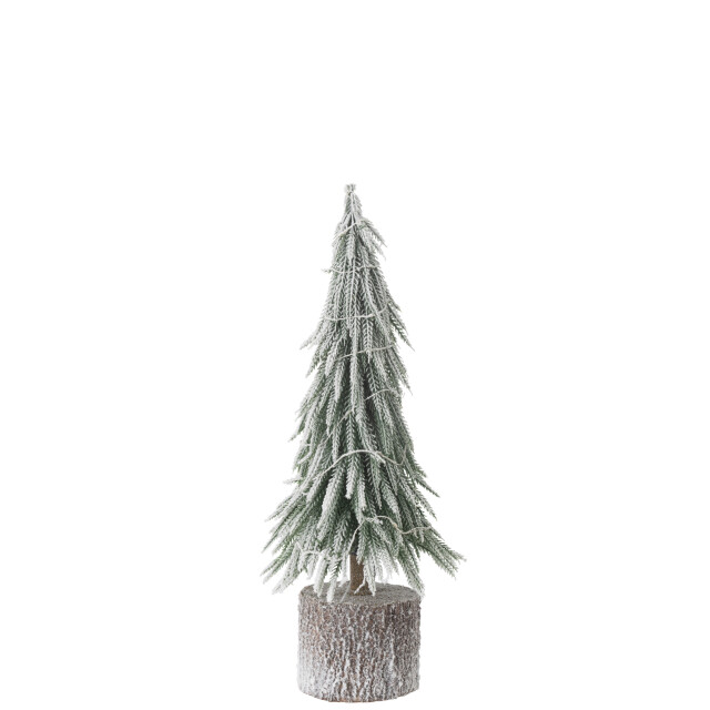 J-Line kerstboom a+led kunststof sneeuw medium 12x12x45cm 3010029 large