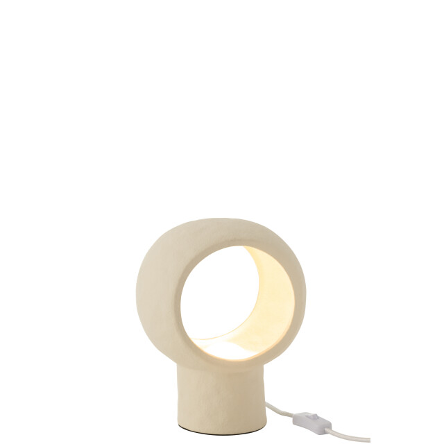 J-Line tafel lamp cirkel glas globe aardewerk 23x14x27cm 3002646 large