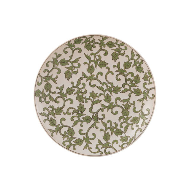 J-Line bord decoratief yezi porselein groen/wit 37x37x4cm 3009956 large