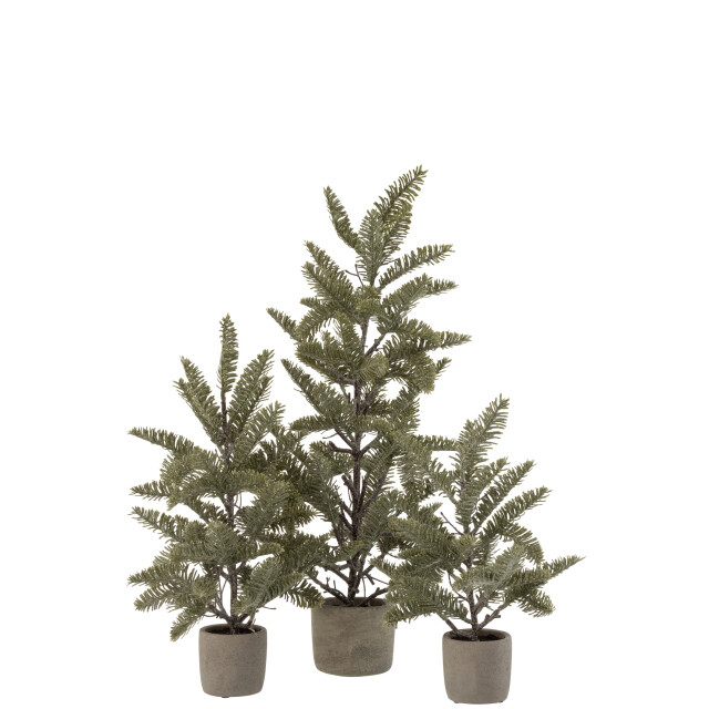 J-Line dennentak in pot glitter plastiek small large 30x17x73cm 3002988 large