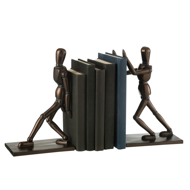 J-Line set van 2 boekensteun model mannen resine 18x11.5x28.5cm 3010227 large