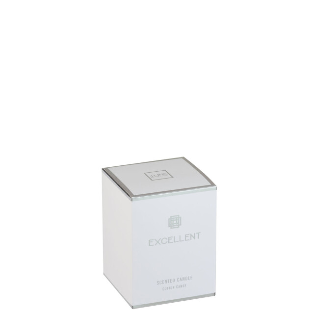 J-Line geurkaars excellent cotton candy zilver small-50uur 9x9x12cm 3015524 large