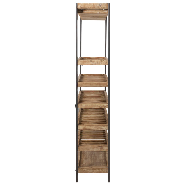 J-Line wijnrek 50 flessen+glazen hout/metaal 114x38x188cm 3003519 large