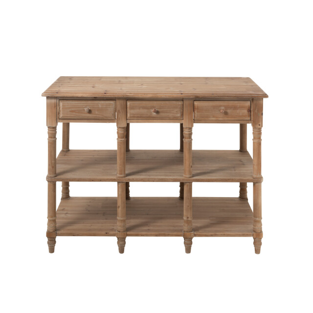 J-Line console 6 laden hout 131x70x95cm 3003500 large