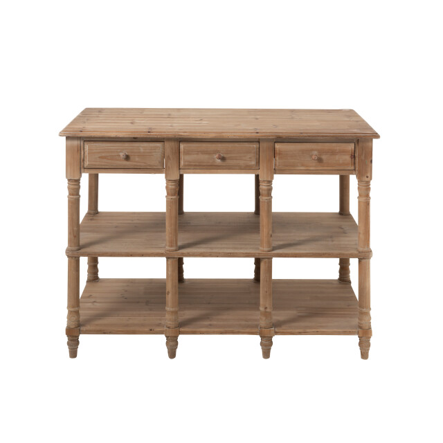 J-Line console 6 laden hout 131x70x95cm 3003500 large