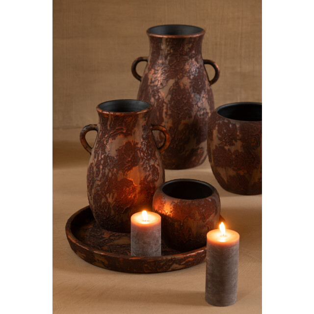 J-Line plate flowerpot terra brown/rust 40x40x4cm 3010179 large