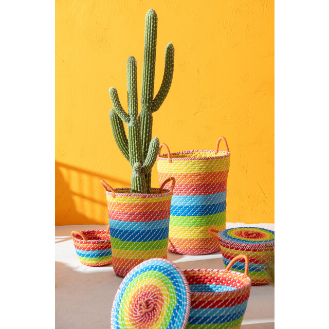 J-Line cactus+pot plastic /melamine wit large 36x20x115cm 3002949 large