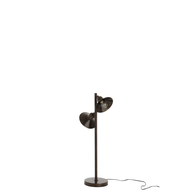 J-Line lamp staand 2lampen ijzer donker 34x21x80cm 3003355 large