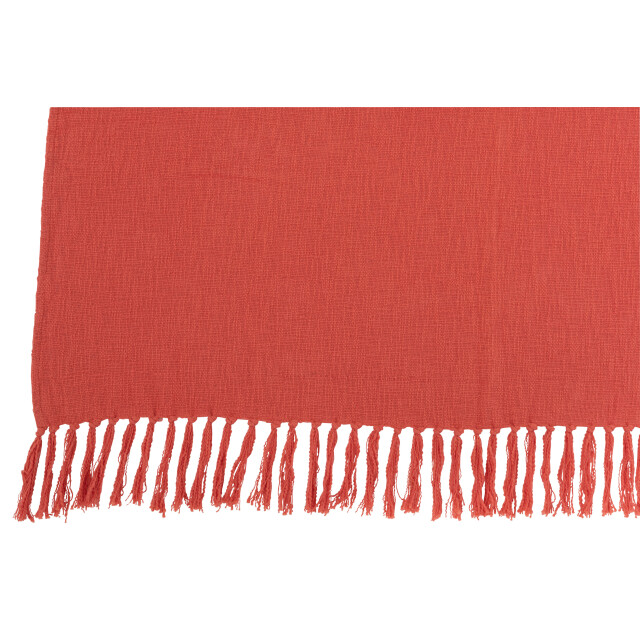 J-Line plaid gehaakt kwast katoen 195x137x1cm 3065616 large