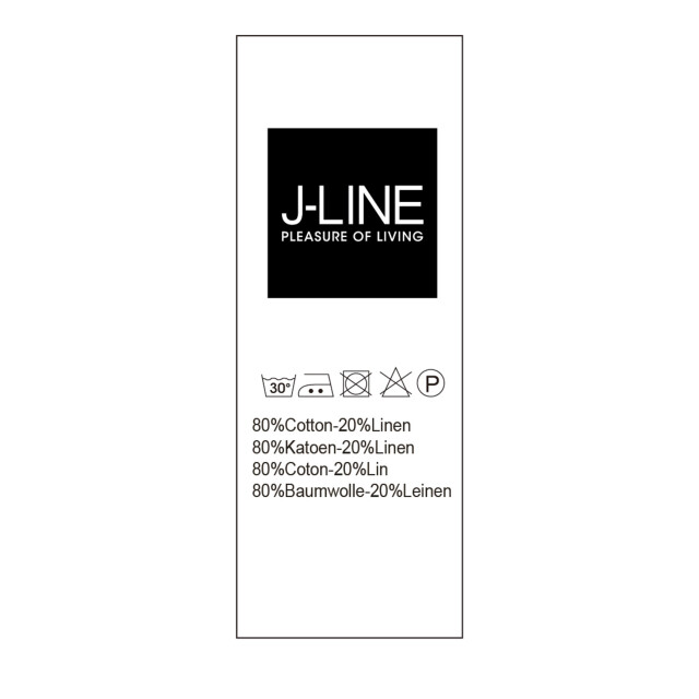 J-Line plaid stonewashed linnen 200x150x0.5cm 3003049 large