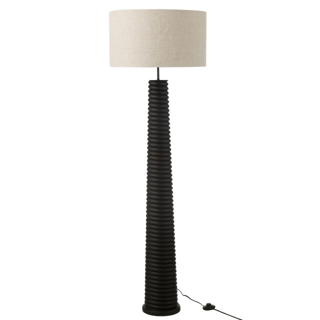 J-Line vloerlamp schroefdraad ailanthus hout /grijs 48x48x160cm 3002693 large