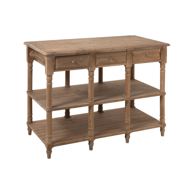 J-Line console 6 laden hout 131x70x95cm 3003500 large