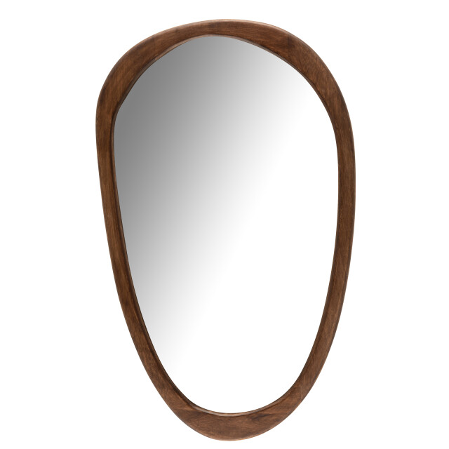J-Line spiegel onregelmatig mango hout donker large 51x3.5x83cm 3010312 large
