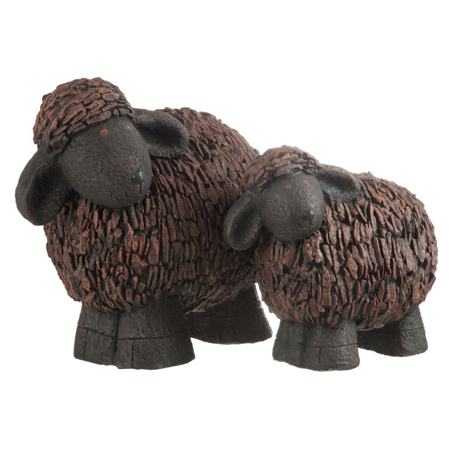 J-Line schaap poly bruin/ l 56x31x46cm 3010675 large