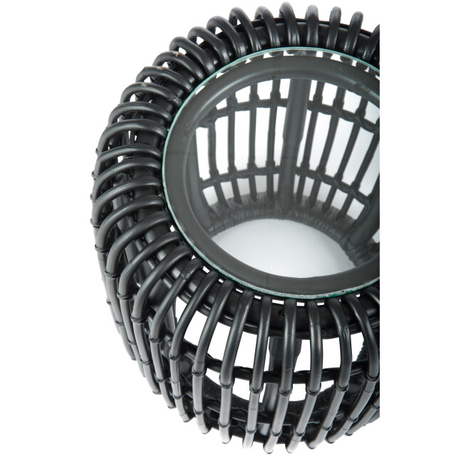 J-Line bijzettafel rond rotan/glas mat 35x35x45cm 3003122 large