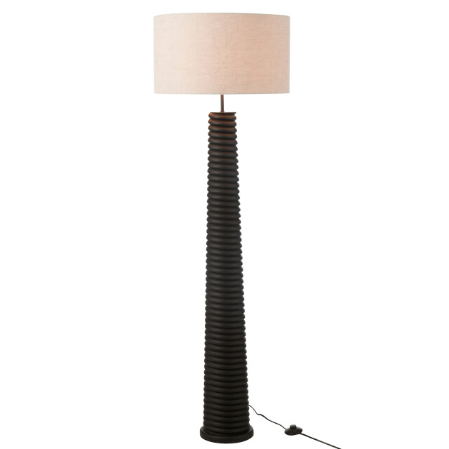 J-Line vloerlamp schroefdraad ailanthus hout /grijs 48x48x160cm 3002693 large