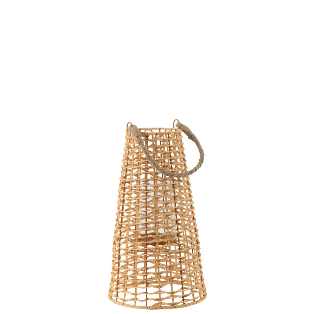 J-Line lantaarn anais rotan natural small 25x25x42.5cm 3002012 large