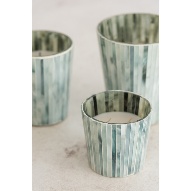 J-Line geurkaars noa seaside bliss licht large 75u 15.5x15.5x18.5cm 3015361 large