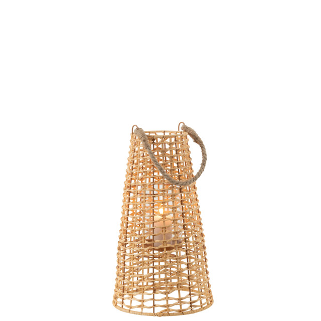 J-Line lantaarn anais rotan natural small 25x25x42.5cm 3002012 large