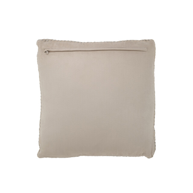 J-Line kussen geweefd leder 45x45x7cm 3001694 large