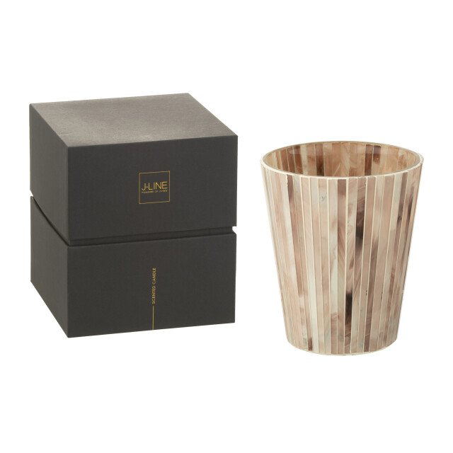J-Line geurkaars noa tender rose large 75u 15.5x15.5x18.5cm 3015358 large