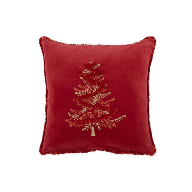 J-Line kussen boom textiel /goud 45x45x12cm 3001845 large