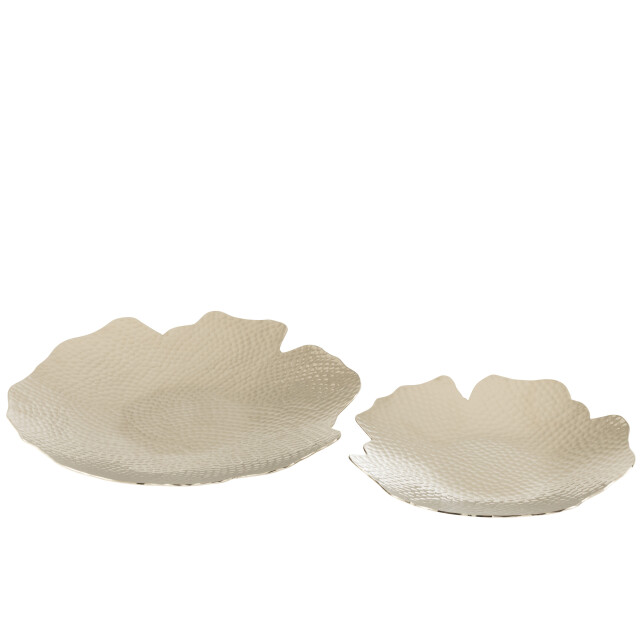 J-Line set van twee schalen aluminium zilver 43x43x6.5cm 3008638 large
