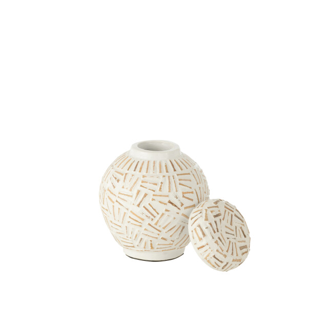 J-Line pot met deksel lauwra terracotta small 20x20x20cm 3002138 large