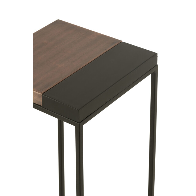 J-Line set van twee bijzettafel hoog brons/zwart 41x41x119cm 3001606 large