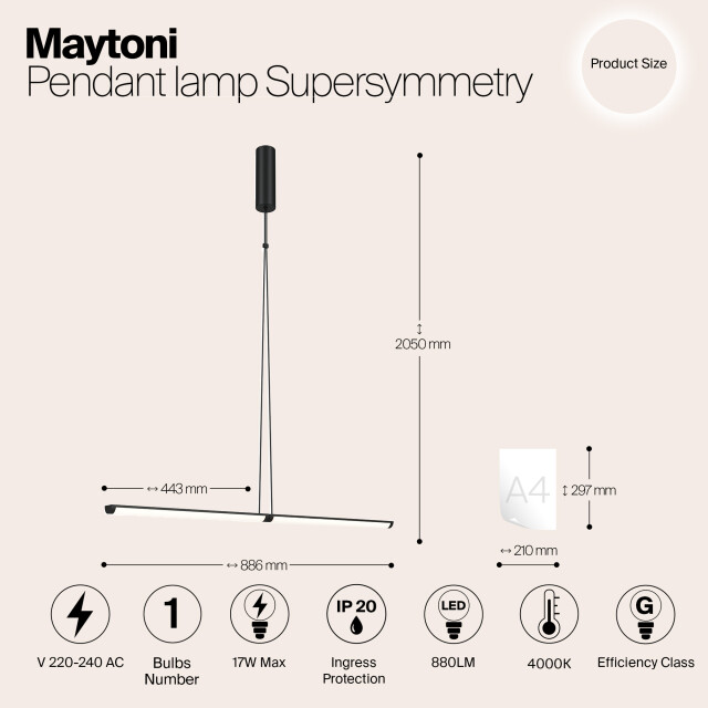 Maytoni hanglamp supersymmetry - Ø4 2994709 large