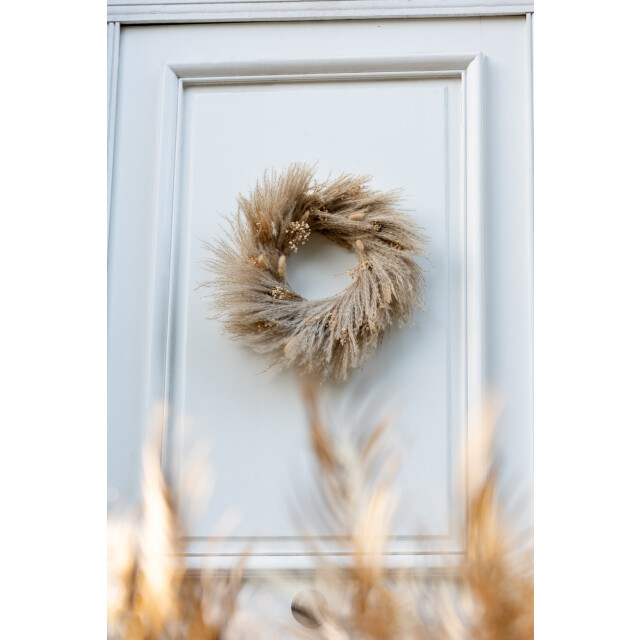 J-Line krans gedroogde planten/bloemen small 38x7x38cm 3009264 large