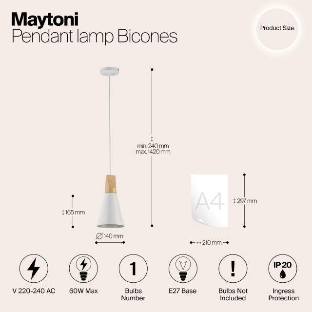 Maytoni hanglamp bicones - Ø14 2994771 large
