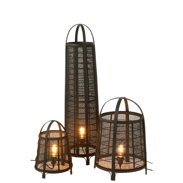 J-Line lamp don katoen bamboe 26x26x100cm 3002407 large