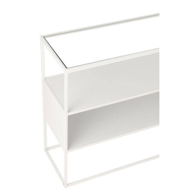 J-Line console vierkant metaal/glas 140x30x72cm 3002401 large
