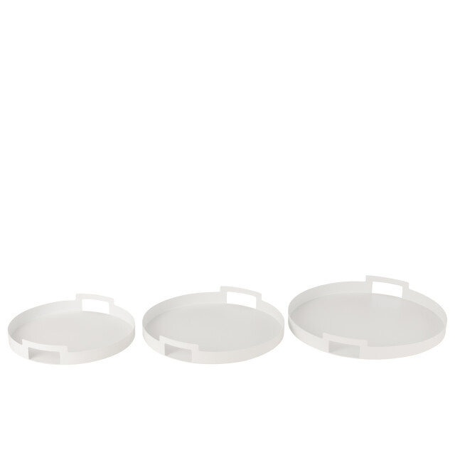 J-Line set van 3 plateau rond metaal 45x45x6.5cm 3002400 large