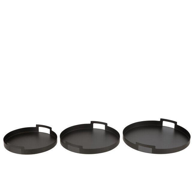 J-Line set van 3 plateau rond metaal 45x45x6.5cm 3002396 large