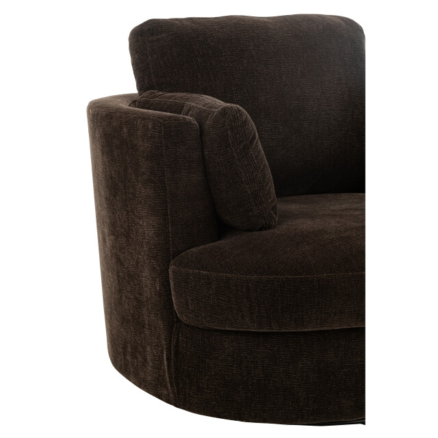 J-Line loungestoel swiv populierenhout/schuim donker 109x100x89cm 3002391 large
