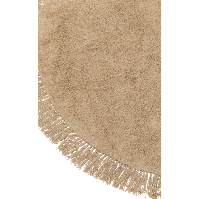 J-Line tapijt rond+franjes donker 150x150x2cm 3002101 large