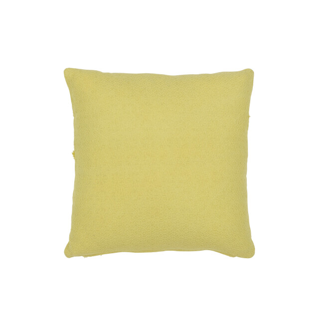 J-Line kussen bladeren katoen limoen 45x45x15cm 3065809 large