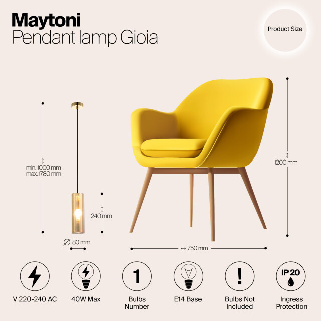 Maytoni hanglamp gioia - Ø8 2994725 large