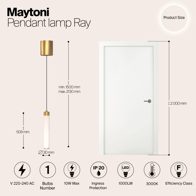 Maytoni Technical hanglamp ray - Ø3 3014682 large
