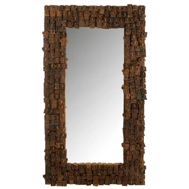 J-Line spiegel syma gerecycleerd hout/spiegel large 100x8x180cm 3009253 large